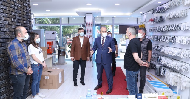 Başkanlardan esnaf ziyareti