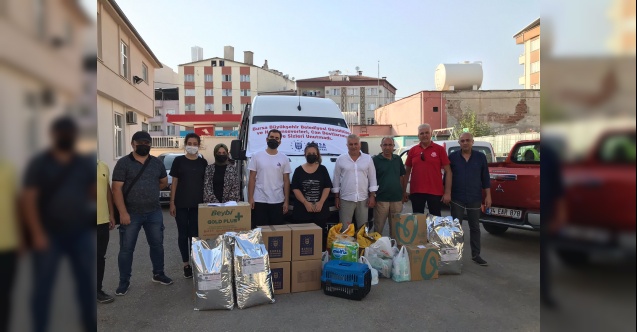 Yangın bölgesindeki can dostları unutulmadı