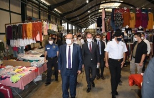 Bursa Valisi İnegöl’de pandemi denetimi gerçekleştirdi