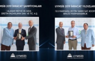 UYMSİB’ten 2019-2020 İhracatın Yıldızları’na Platin Ödülü