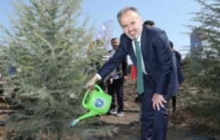 Kültür başkenti fidanları toprakla buluştu